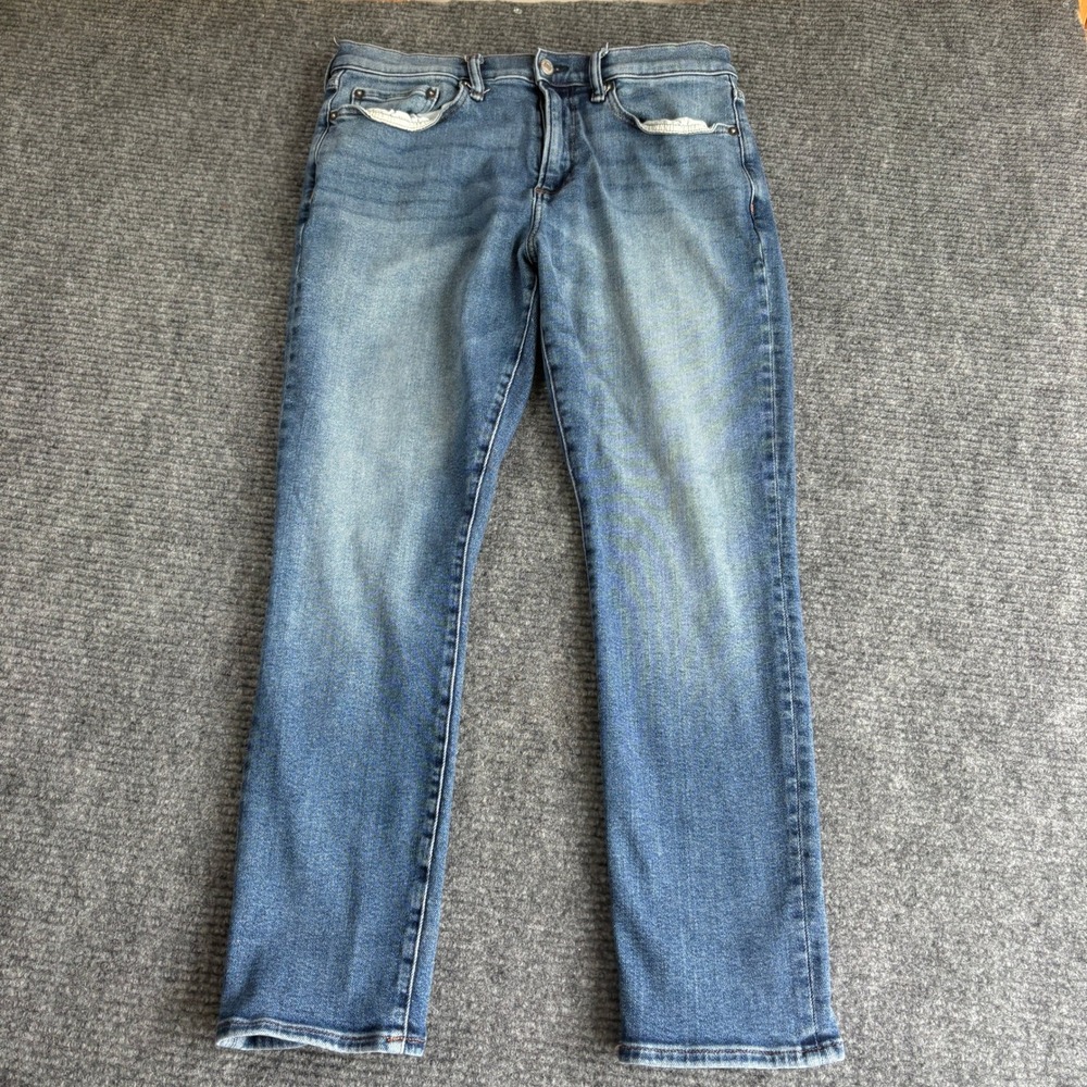 GAP Skinny GapFlex Max Mens 34x30 Medium Wash Blue Denim Jeans 3165